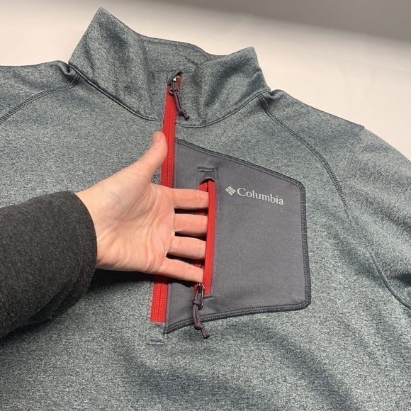 Columbia LS 1/4 Zip Pullover Top M Grey - Picture 3 of 9